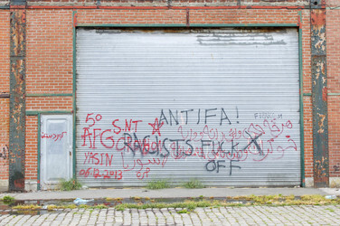 Flüchtlinge im Flüchtlingslager in Calais