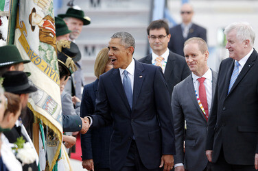 Ankunft von Präsident Barack Obama in München