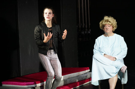 Theaterprobe 'Die stillen Trabanten' in Berlin