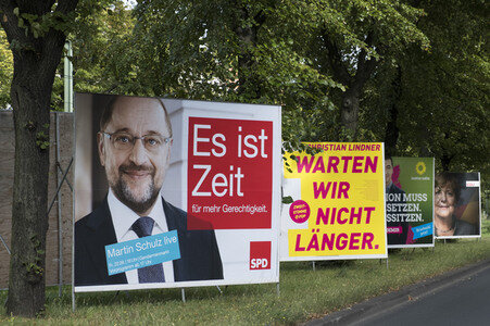 Bundestagswahlkampf-Plakate in Berlin
