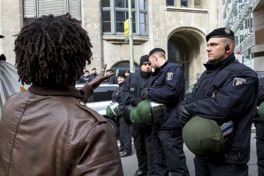 Demonstration am Oranienplatz, Berlin