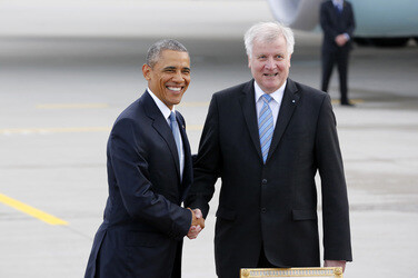 Ankunft von Präsident Barack Obama in München