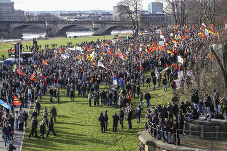 Pegida Großkundgebung in Dresden