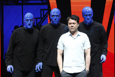 'Blue Man Group' Fototermin, Berlin