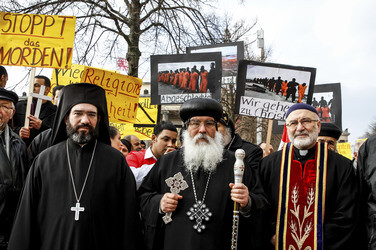 Gedenkdemo für die vom IS ermordeten ägyptischen Christen, Berlin