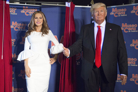 Enthüllung der Wachsfigur von Melania Trump im Madrid Wax Museum