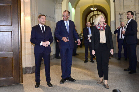 Antrittsbesuch von Bundeskanzler Friedrich Merz im Freistaat Sachsen in Dresden