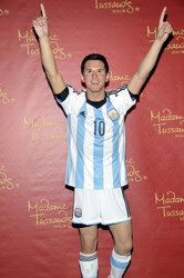 Enthüllung der Wachsfigur von Lionel Messi im Madame Tussauds Berlin