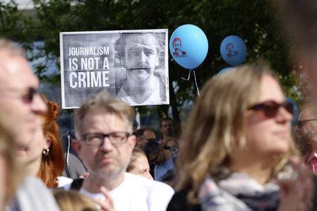 Demonstration für die Freilassung von Deniz Yücel in Berlin