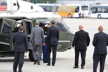 Ankunft von Präsident Barack Obama in München