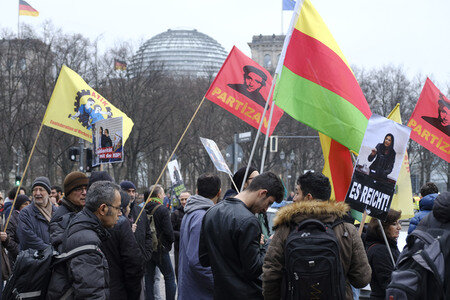 Kurden Demonstration in Berlin