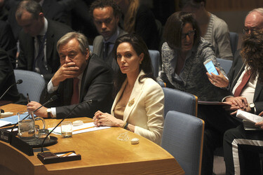 Angelina Jolie bei einer Sitzung des UN-Sicherheitsrates, New York