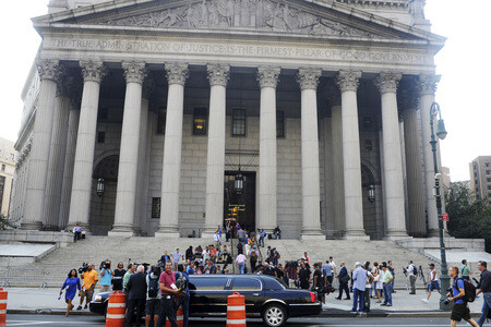 Donald Trump am Manhattan Supreme Court in New York