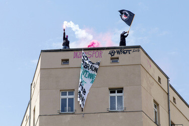 Demonstration für das Bleiberecht der Flüchtlinge aus der Gerhart-Hauptmann-Schule, Berlin