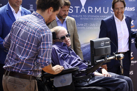 Stephen Hawking Pressetermin auf Teneriffa