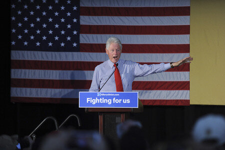 Wahlkampfrede von Bill Clinton in Edison