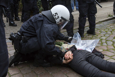 Hausbesetzer-Demo auf St. Pauli, Hamburg