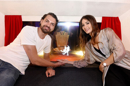 Präsentation der Hologramme von Renata Lusin und Jimi Blue Ochsenknecht in Berlin
