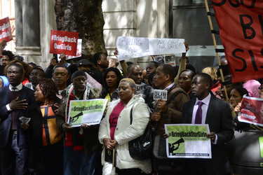 Protest gegen die Entführung von über 200 nigerianischen Mädchen, London