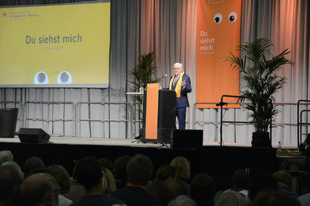 Steinmeier auf dem 36. Deutschen Evangelischen Kirchentag in Berlin