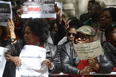Protest gegen die Entführung von über 200 nigerianischen Mädchen, London