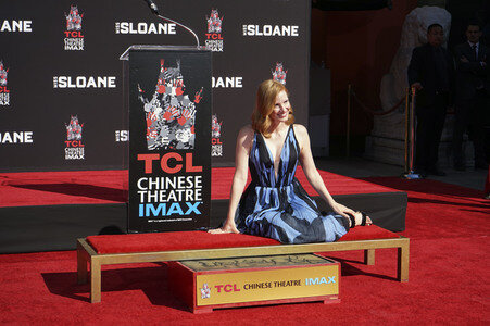 Hand and Footprint Ceremony mit Jassica Chastain in Los Angeles