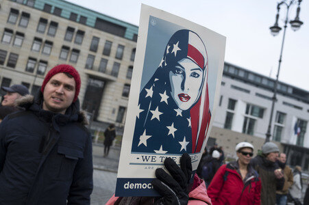 Protest gegen Trump-Politik in Berlin