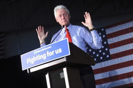 Wahlkampfrede von Bill Clinton in Edison