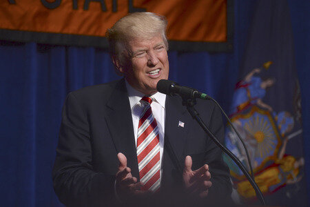 Wahlkampfrede von Donald Trump in New York