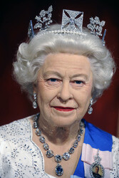 Wax Figuren der britischen Royals bei Madame Tussauds, New York