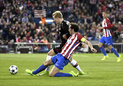 UEFA Champions League Match Atlético Madrid vs. Bayer 04 Leverkusen in Madrid