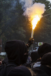 Hausbesetzer-Demo auf St. Pauli, Hamburg