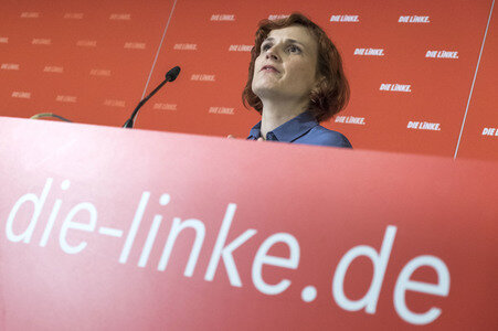 Pressekonferenz von Katja Kipping in Berlin