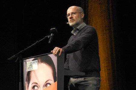 Lesung von Harald Lesch auf dem Literaturfest München 2018