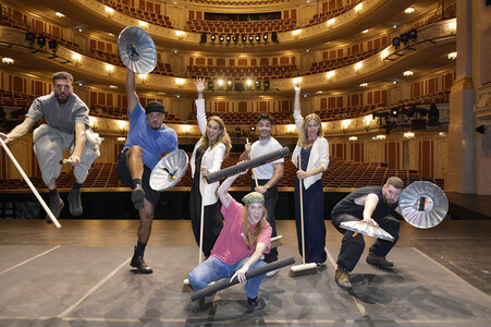 Photocall mit der Perkussion-Band Stomp in Berlin