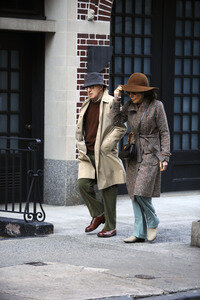 Woody Allen bei Dreharbeiten in New York