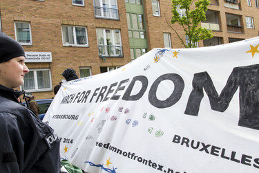 Demonstration am Oranienplatz, Berlin