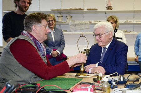 Besuch von Frank-Walter Steinmeier in Hoyerswerda