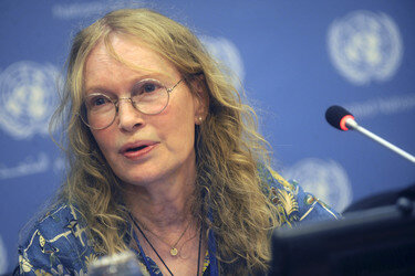 Mia Farrow Pressekonferenz, New York