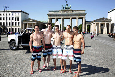 Open Air-Fashionshow des Menswear-Labels Camp David, Berlin