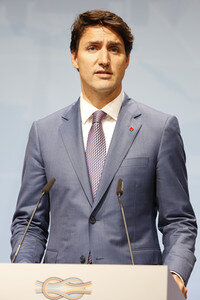 G20 Pressekonferenz von Justin Trudeau in Hamburg