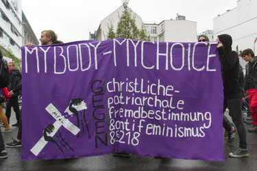 Gegendemonstration zum 'Marsch für das Leben', Berlin
