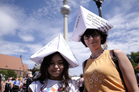Demonstration für Seenotrettung auf dem Mittelmeer in Berlin