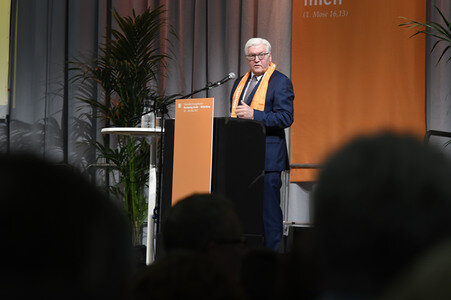 Steinmeier auf dem 36. Deutschen Evangelischen Kirchentag in Berlin
