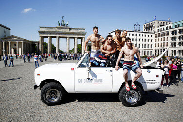 Open Air-Fashionshow des Menswear-Labels Camp David, Berlin