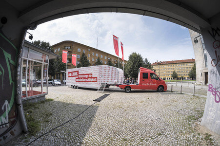 Die LINKE Wahlkampf-Truck Präsentation in Berlin