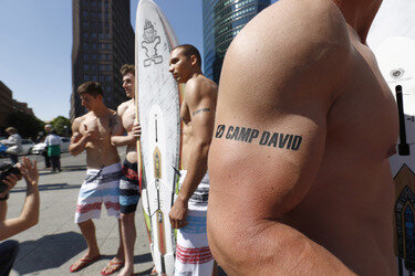 Open Air-Fashionshow des Menswear-Labels Camp David, Berlin