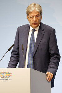 G20 Pressekonferenz von Paolo Gentiloni in Hamburg