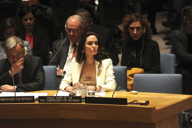 Angelina Jolie bei einer Sitzung des UN-Sicherheitsrates, New York