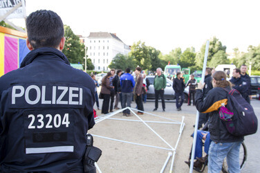 Infozelt der Refugees am Oranienplatz, Berlin